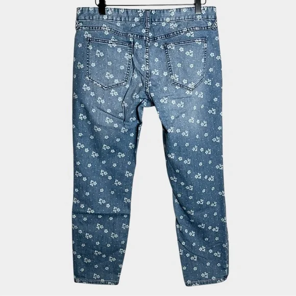 FREE PEOPLE ditsy floral print cropped skinny jeans 
size 30 - Picture 3 of 5